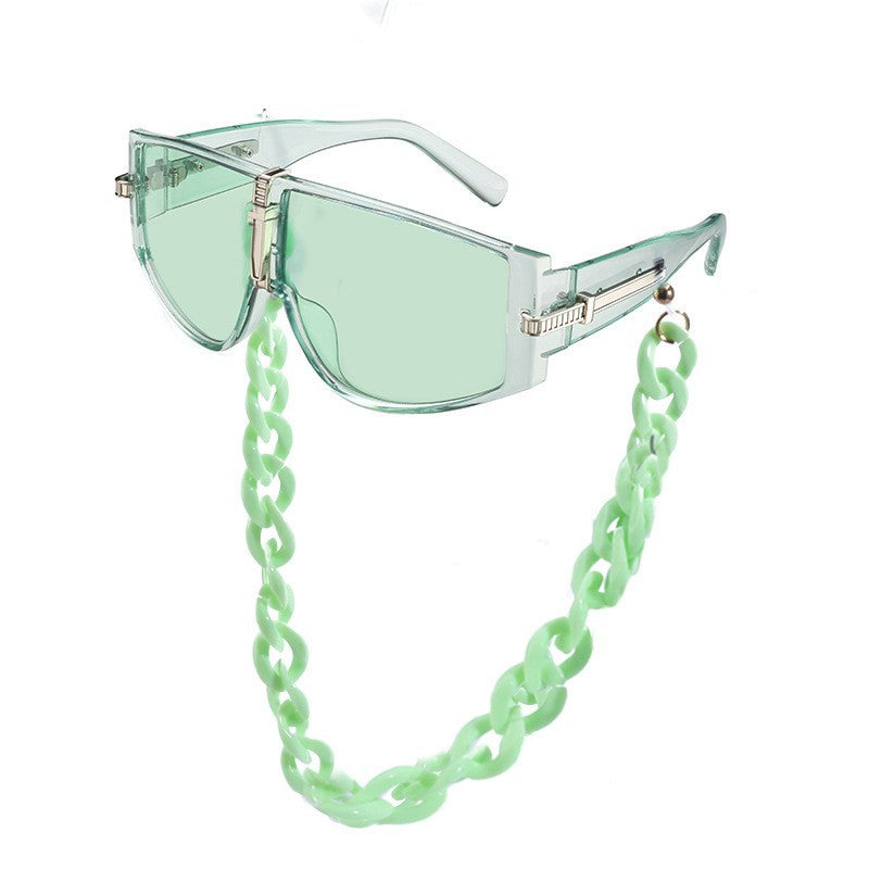 Sunglasses for Women Korean Style Chain Sunglasses Trendy sunglasses European and American Fashion Outdoor Street Style Glasses shade