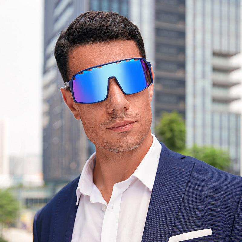 New Colorful Cycling Glasses for Men1998One-piece sunglasses European and American fashion outdoor sports sunglasses