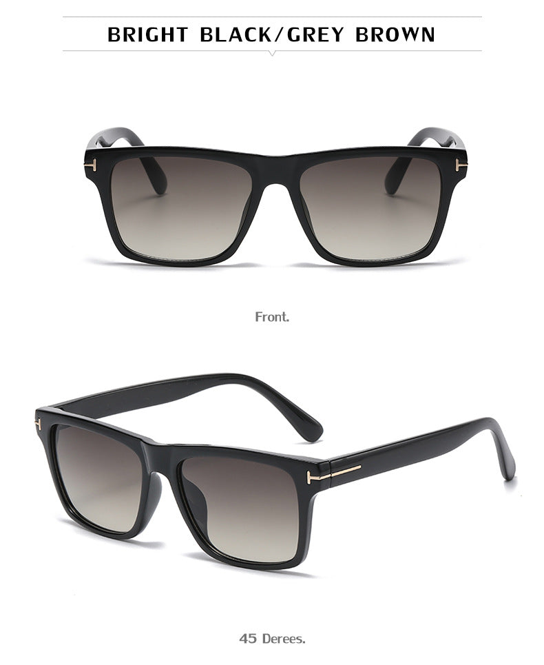 European and American Fashion T Word box sun protection sunglasses for women with a high-end feel ins Korean style sunglasses for men wholesale