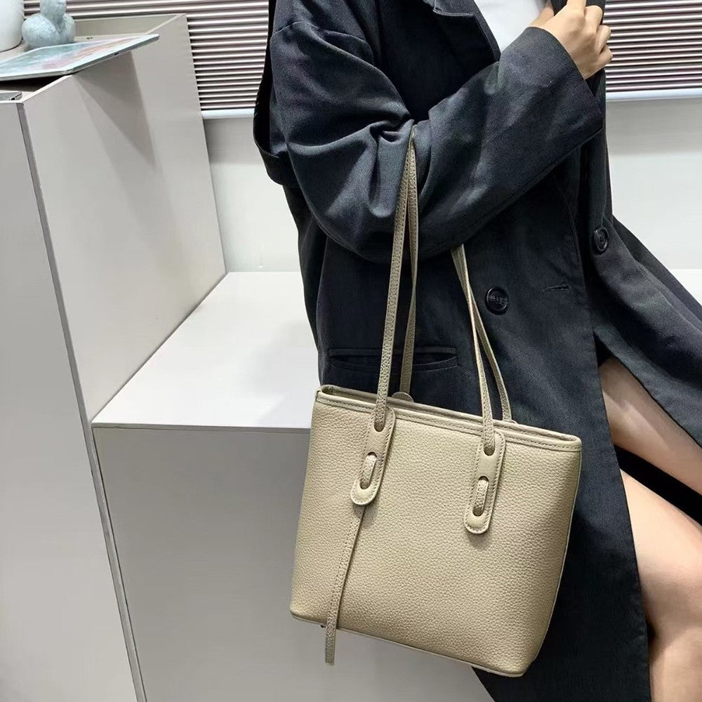 Korean Style Casual Fashion Large Capacity Underarm Tote Bag Niche Lazy Style Commuting Versatile Textured Single Shoulder Women's Bag