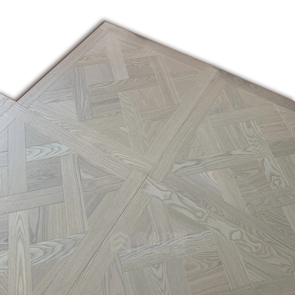 ENF&B1 Certified Luxury Versailles Palace Style Solid Wood Engineered Manchurian Ash Art Parquet Flooring Outdoor Park Use