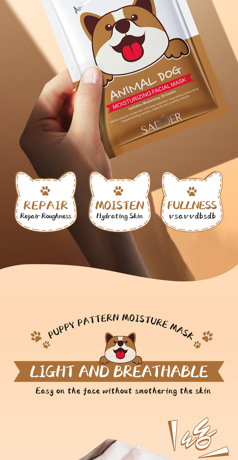 Full English Animal Pattern Mask25g SADOER Hydrating and Moisturizing Skin Care Tablets for  Wholesale