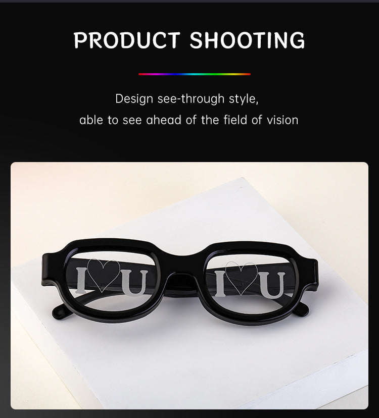 New LED Glowing Red Eye Glasses Same Style Glowing Glasses Personality Funny Party Performance Flashing Props