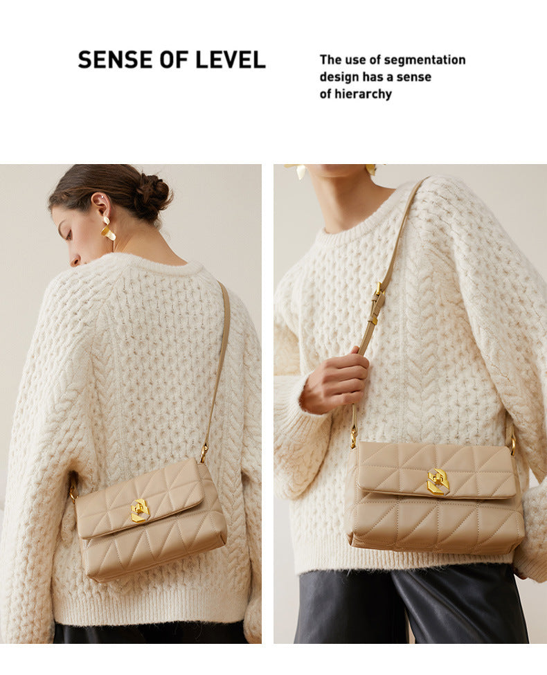 Niche Design Quilted Chain Underarm Bag for Women New Commuter Bag Single Bag Fashion Versatile Crossbody Bag Women's Bag