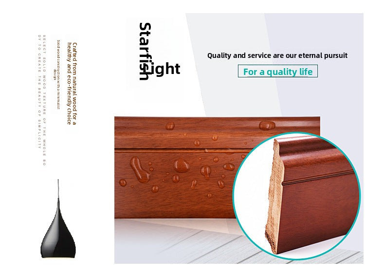 Ivory white solid wood skirting board 10cm Raw wood lines 10Centimeter wooden flooring with white skirting board