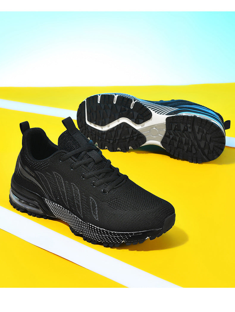 Casual sports men's shoes for teenagers, breathable fly-knit mesh shoes2025Summer Large Size Versatile Cushioned Shock Absorption Running Shoes