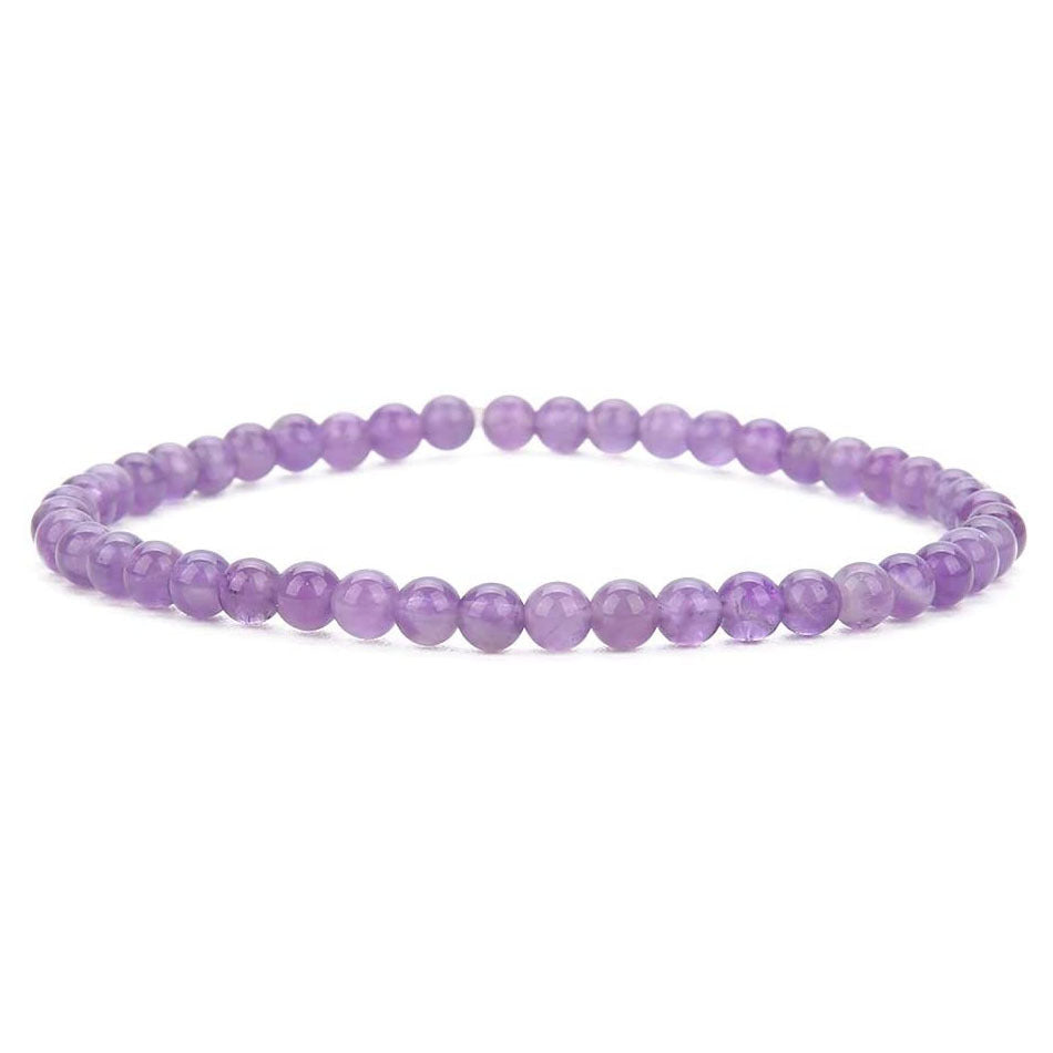 4mm Tiger Eye Stone Bracelet Small Natural Stone Striped Agate White Pine Beaded Moonstone Women's Bracelet