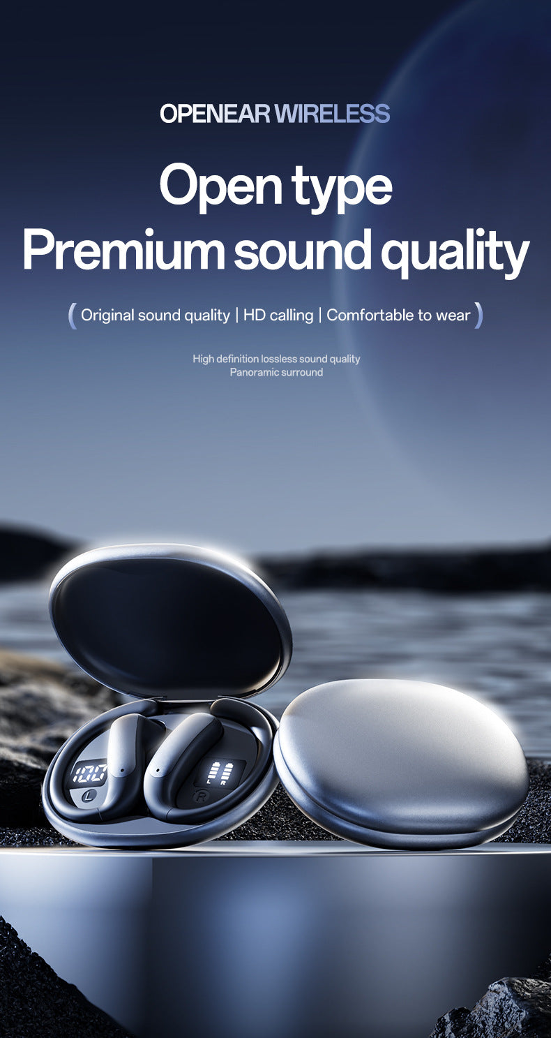 Popular M134Digital Display Ear-Hook Headphones Private Model High Appearance Long Battery Life Wireless Bluetooth Headphones