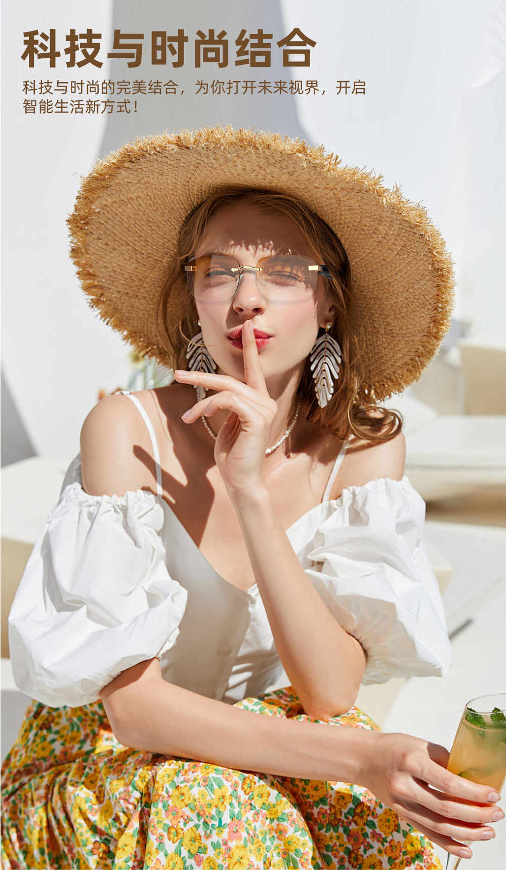 New Fashion Black Technology Smart Bluetooth Glasses UV Protection Call Photo Sunglasses Wireless Headphones Frameless