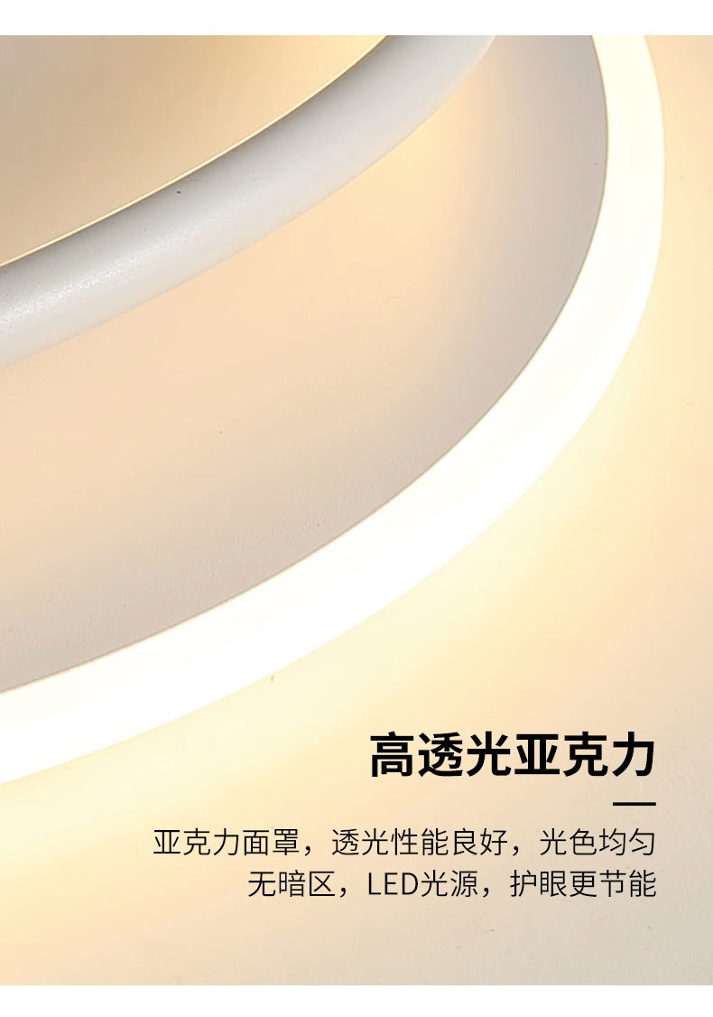 Nordic Light Luxury Bedroom Lamp LED Ceiling lamp for master bedroom, study room, dining room, simple modern oval light fixture