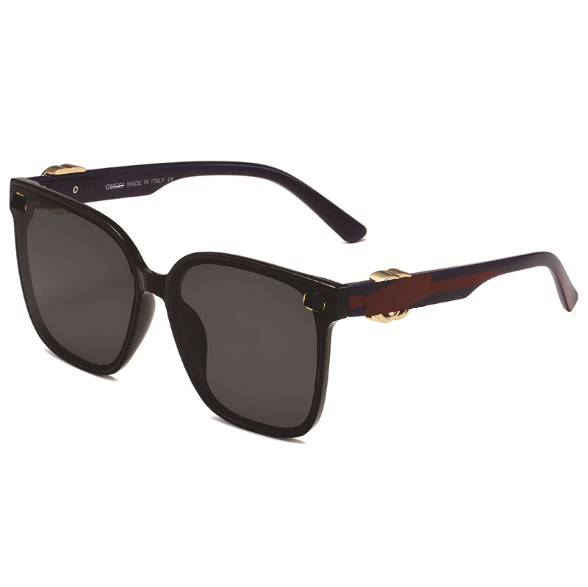 3716New Fashion Large Frame Sunglasses for Women Nylon Lens Sunglasses Internet Celebrity Street Style Face Slimming Driving Sunshade