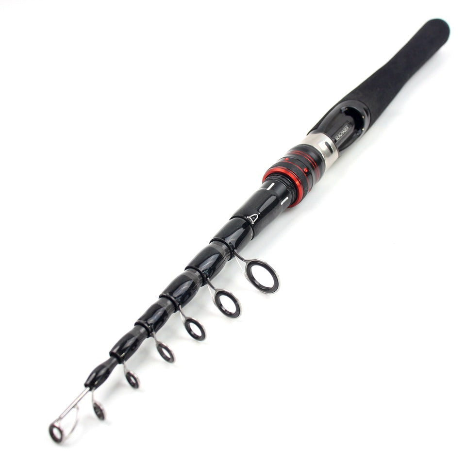 Ultra-short Portable Telescopic Lure Rod Carbon Short Sea Rod Retractable50Centimeter European and American Fishing Gear Manufacturer Wholesale