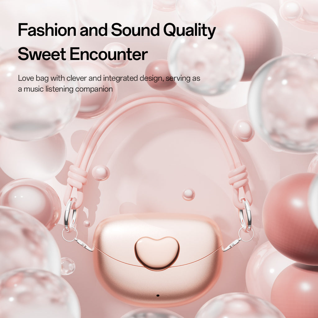 New E-commerce Model M106Simple Heart Long Battery Life High Appearance Mini Bag Style Wireless Bluetooth Earphones