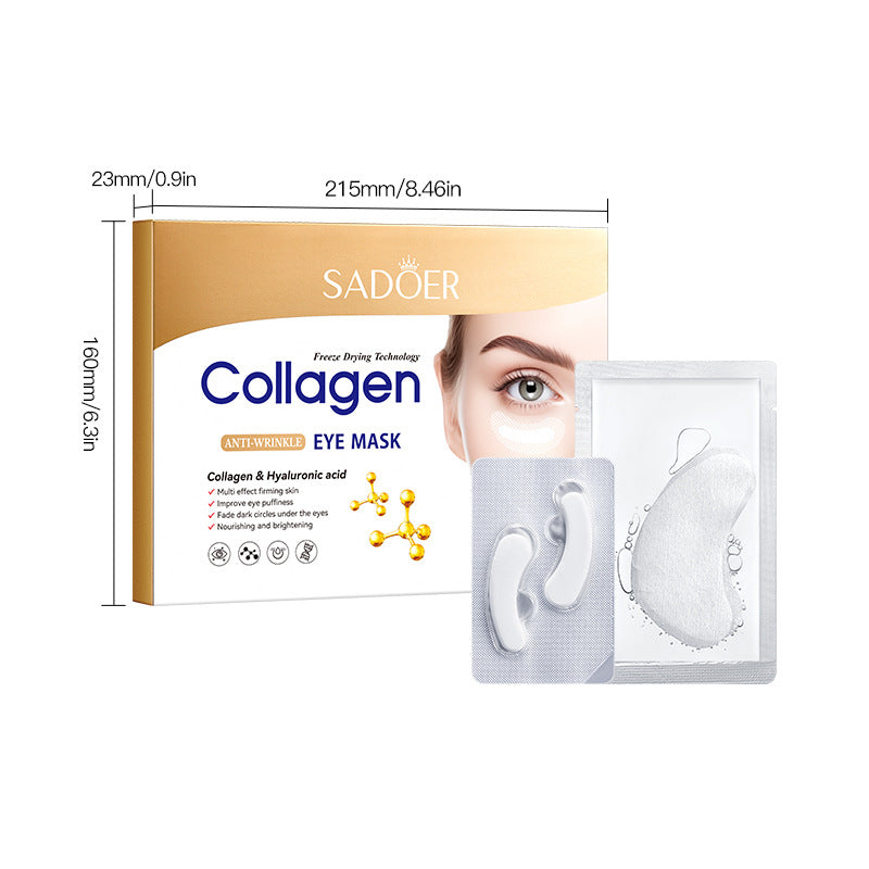 Collagen Hyaluronic Acid Freeze-Dried Eye Mask SADOER Firming and Moisturizing Eye Mask Cross-Border Wholesale