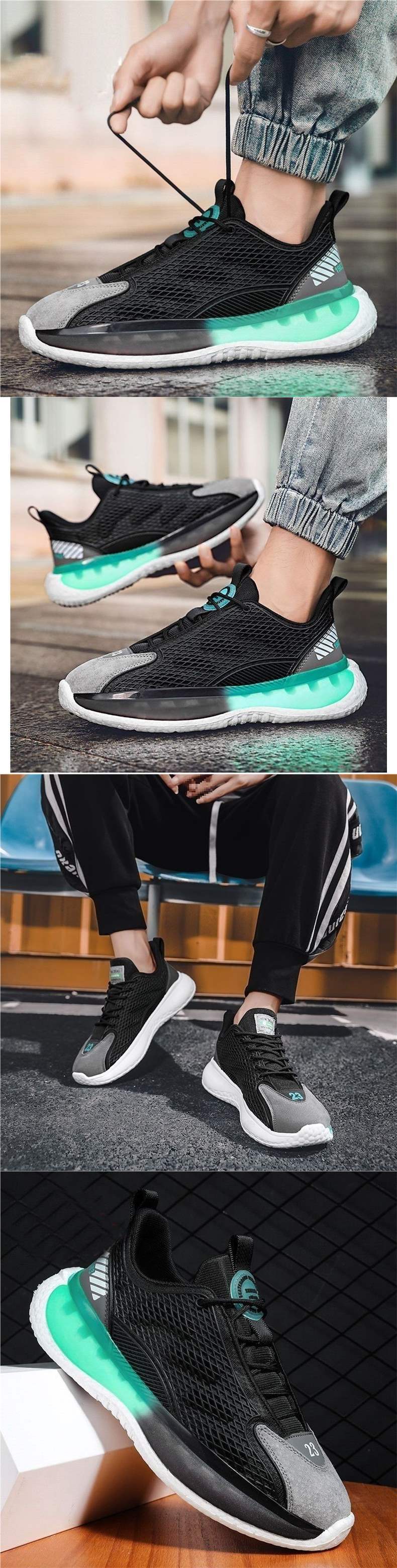 2025New Men's Running Shoes Versatile Low-top Casual Shoes Men's Sports Shoes Soft Sole Trendy Breathable Shoes