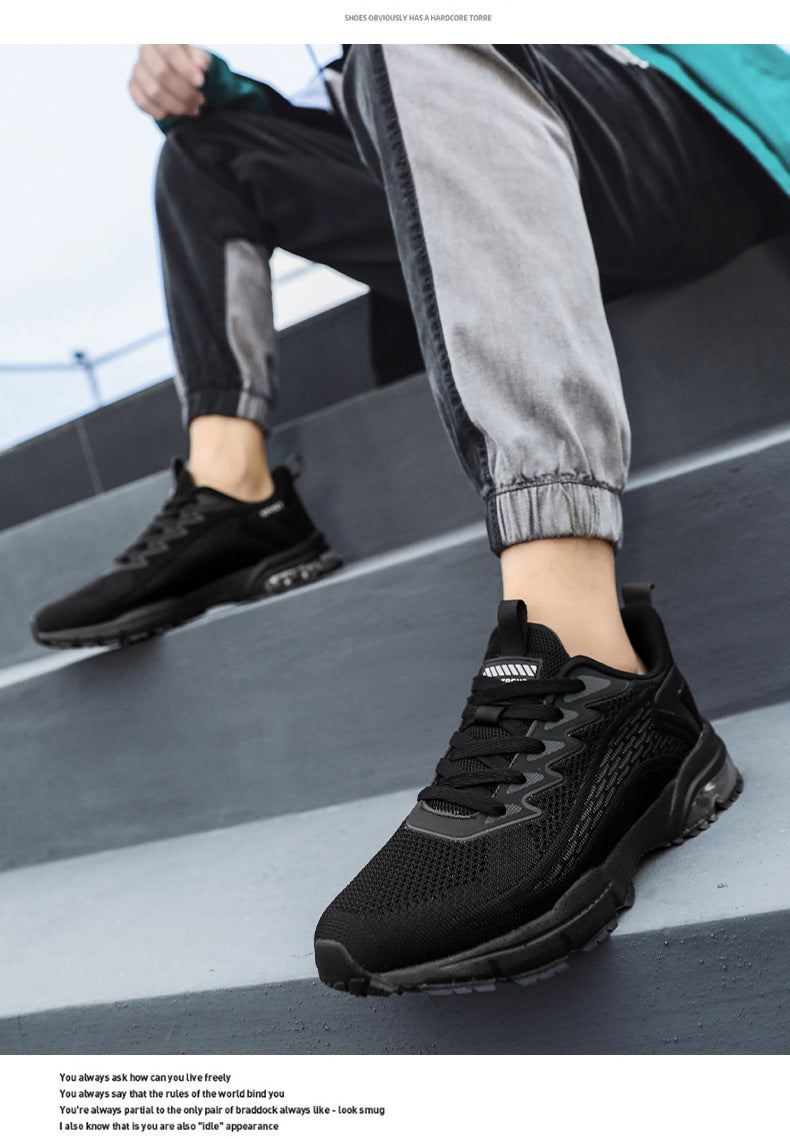 New Fashion Jelly Sole Men's Shoes Flyknit Breathable Casual Shoes Student Running Sports Shoes Export Men's Shoes