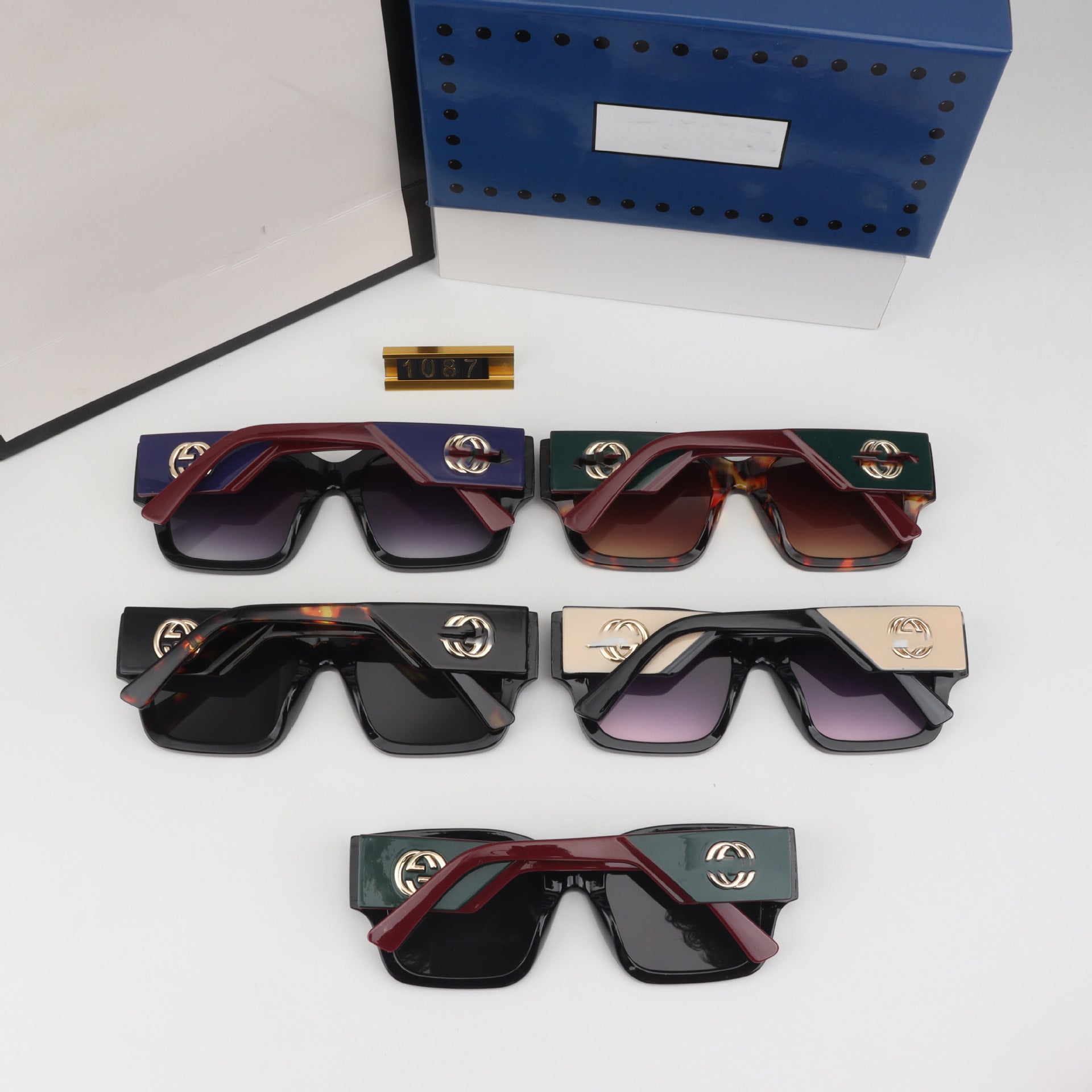 Little Red Book New G Home Sunglasses for Men and Women, Anti-UV, Round Face, Large Frame, Slimming, Driving, Sunshade Sunglasses