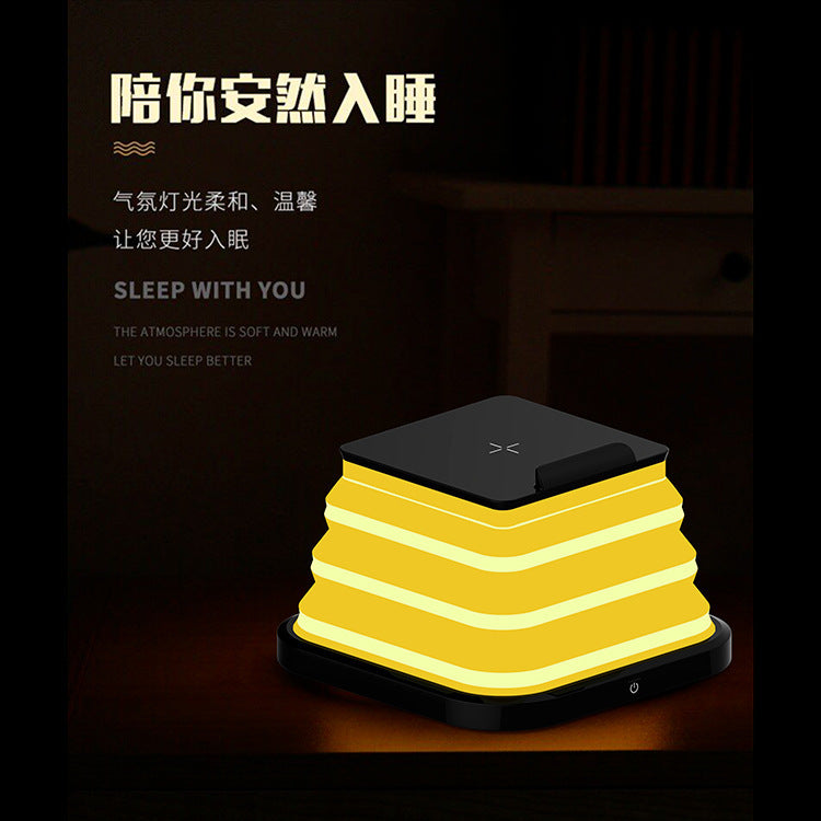 2-in-1 Magnetic Attachment15W Wireless Charging Table Lamp Gift Reading Lamp Multi-Color Adjustable Ambient Light Bedroom Bedside Lamp