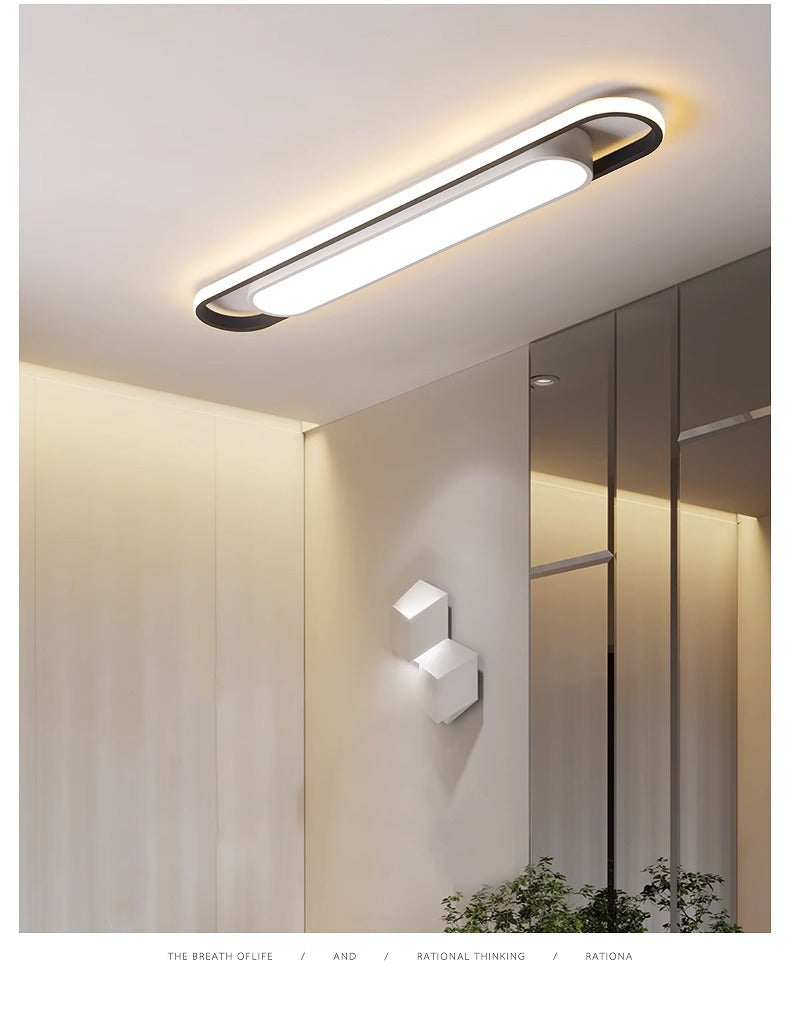 Simple and Modern led Ceiling Light Strip Shape Lamp for Training Room Classroom Gym Car Beauty Lighting Fixture