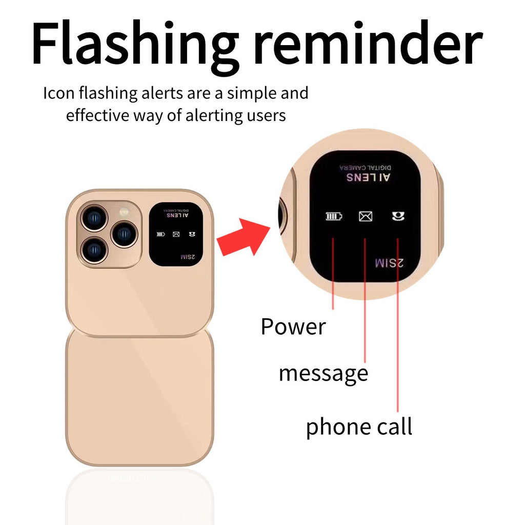 Mini Foldable Feature Phone Flip Cover Elderly Button Phone Pocket Women's Personalized Phone Backup Phone