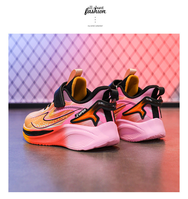 2025New Children's Shoes for Older Kids, Student Training Running Shoes, Lightweight Breathable Trendy Shoes for Boys, Girls' Youth Sports Shoes