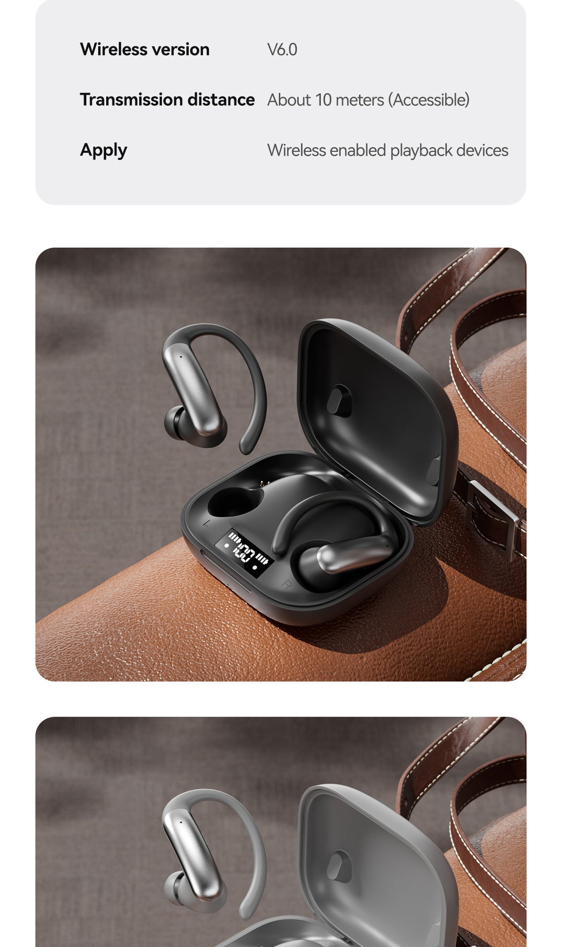 New M144Long Battery Life Ear-Hook and In-Ear Headphones Private Model High Appearance Wireless Bluetooth Headphones Wholesale