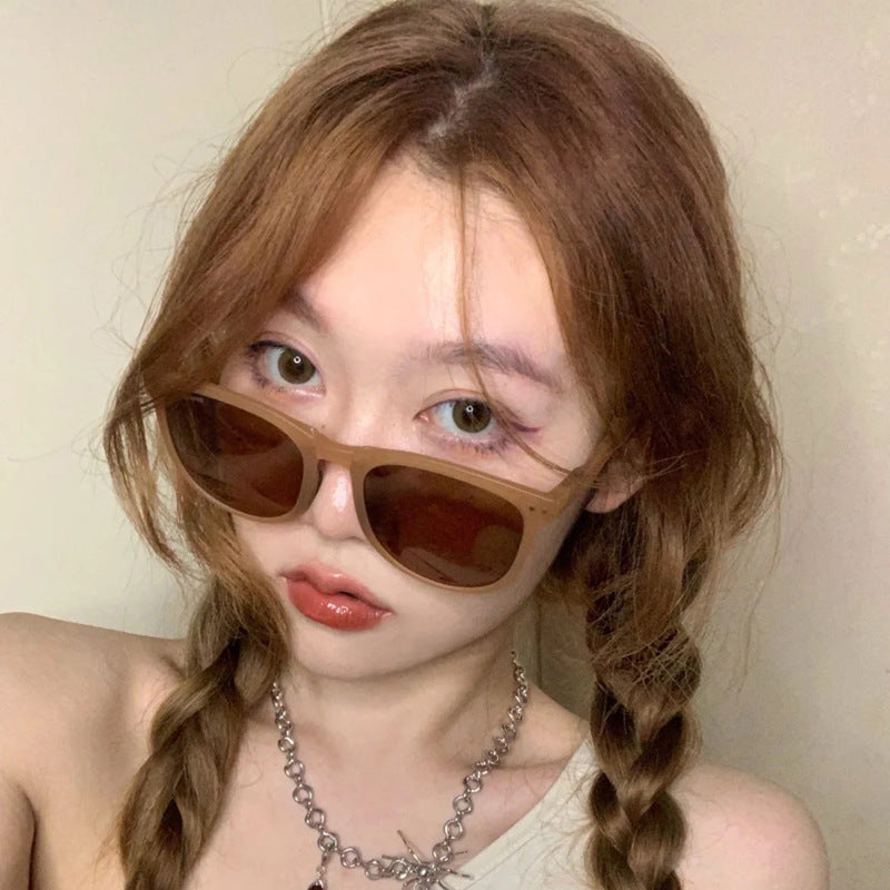 New Fashion Foldable Sunglasses for Women UV Protection Polarized Sunglasses Trendy Portable Full Frame Sun Glasses