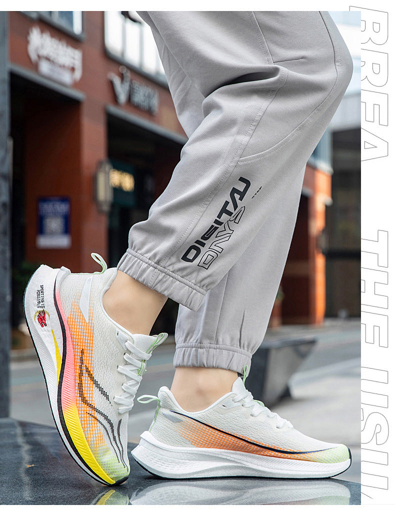 Red Rabbit7pro Breathable Mesh Popcorn Carbon Plate Running Shoes Men and Women Students Sports Sneakers Casual Jogging Shoes