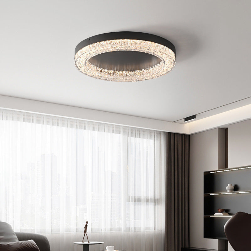 Italian Minimalist Master Bedroom Light led Resin Ceiling Lamp Modern Minimalist High-End Light Luxury Crystal Ice Crack Living Room Lamp