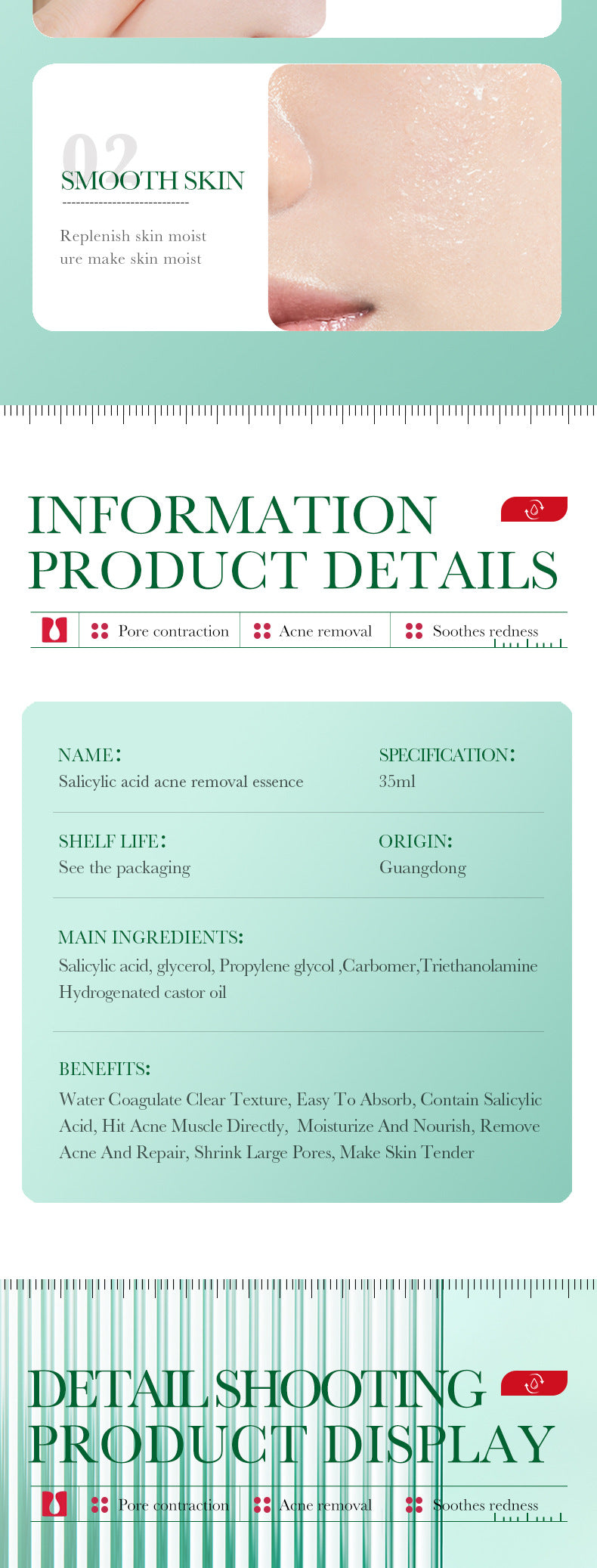 Full English Essence Serum35ml BIOAOUA Salicylic acid moisturizing and hydrating  wholesale