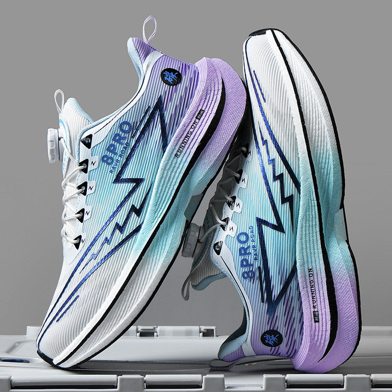 Red Rabbit8pro Full Palm Carbon Plate Racing Shock Absorption Running Shoes for Men and Women Couples Rotating Buckle Youth Student Sports Shoes