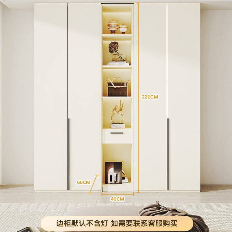 Solid Wood European Pine Board Door to Ceiling60cm Depth18mm Thickened Cabinet Body Wardrobe for Home Bedroom Cream Style Closet