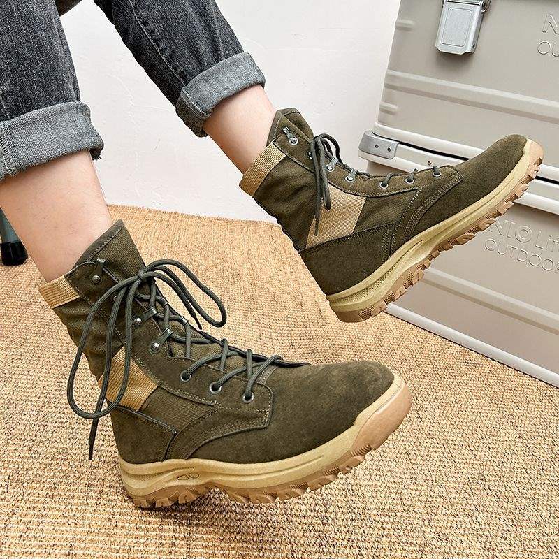Martin Combat High-Top Anti-Slip Winter Breathable Hiking Tactical Outdoor Wear-Resistant Climbing Shoes Desert