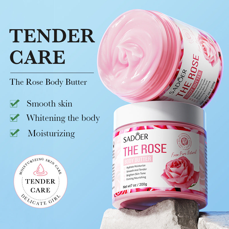 Full English Plant Body Lotion SADOER Avocado Moisturizing Rose Butter Body Lotion  Wholesale