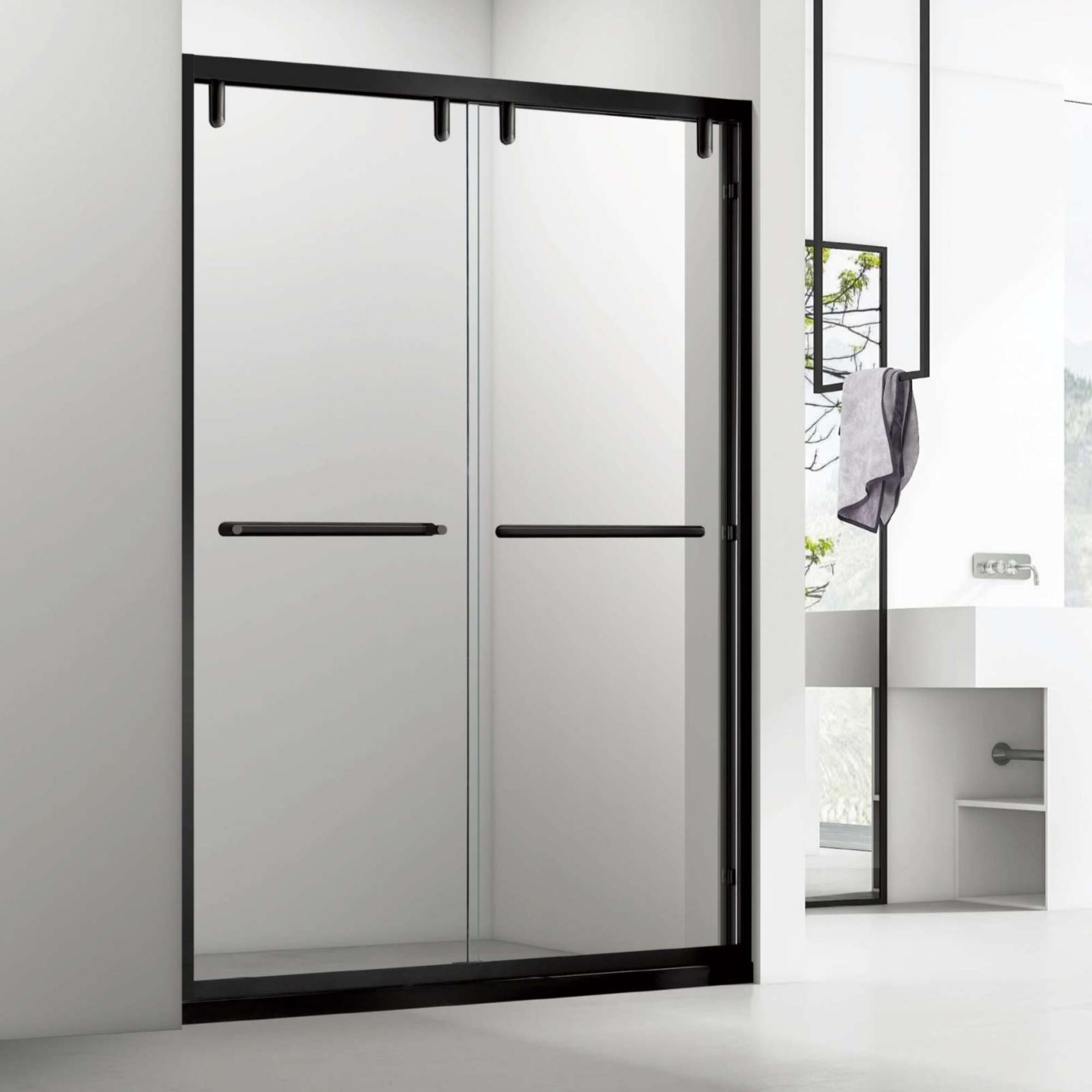 Popular Luxury Bathroom Shower Cubicle Cabinet with Frame Sliding Glass Shower Door for Hotel Use Straight Design Tempered Glass