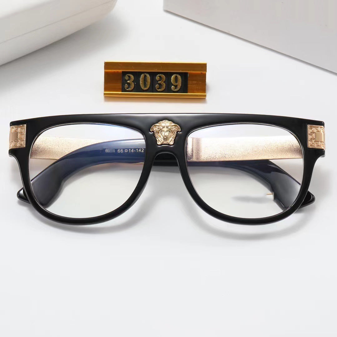New Fashion Trend Square Frame Anti-Blue Light Non-Prescription Glasses Retro Large Frame Unisex Eyeglasses Prescription Frames110