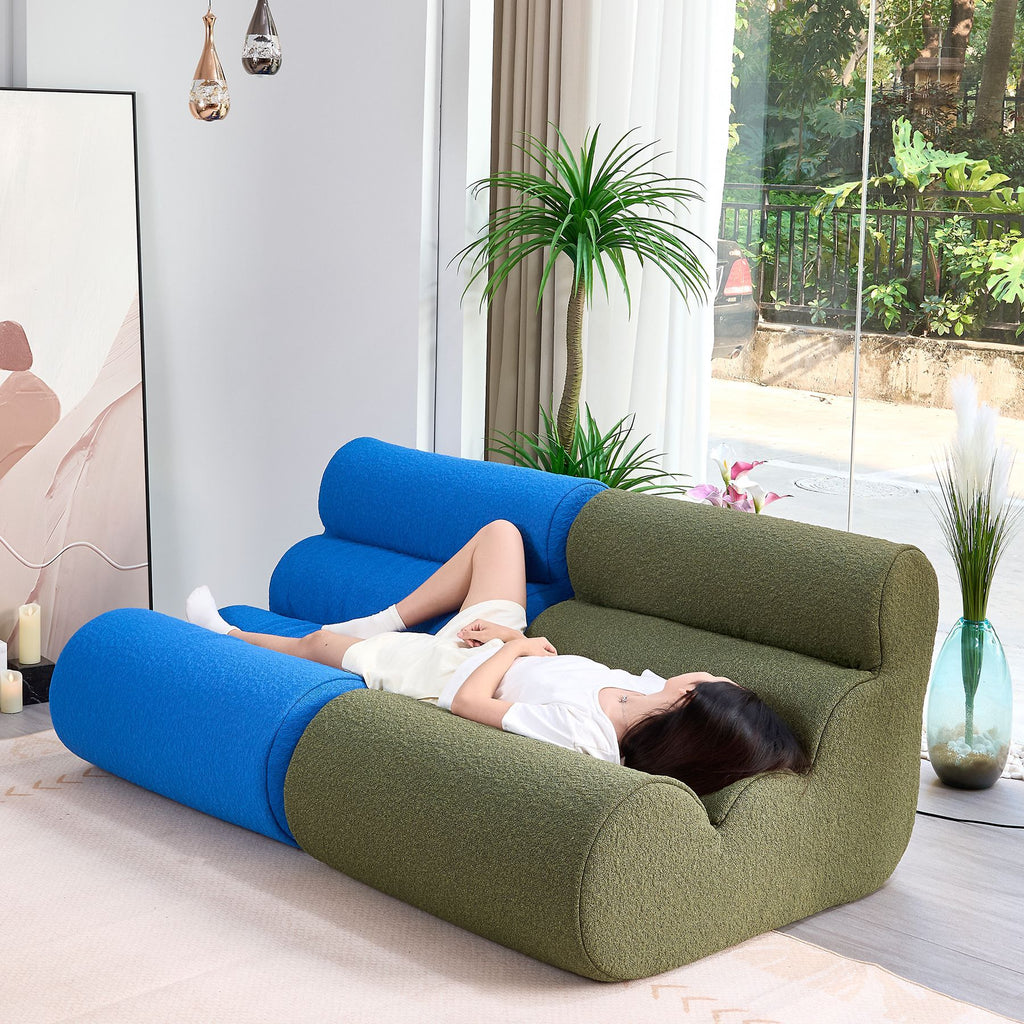 Overseas Version Lazy Sofa Tatami Single Chair Nordic Designer Leisure Chair Living Room Compression Sofa