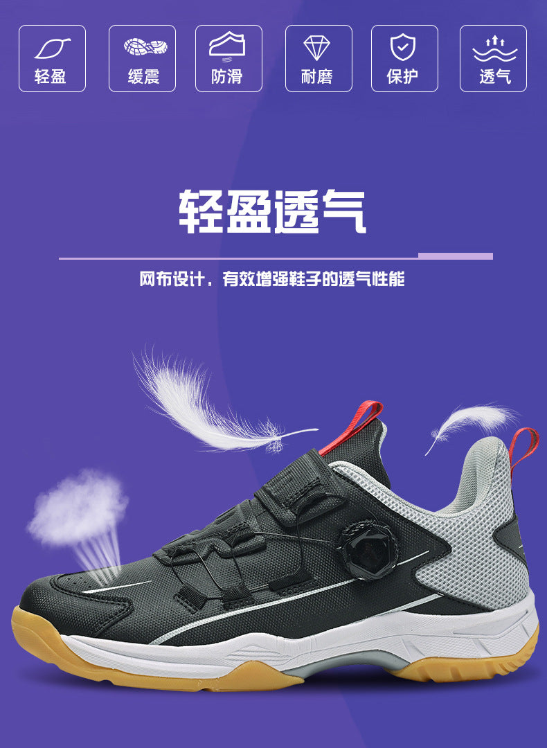 Men's Wear-Resistant Badminton Shoes Sports Shoes Large Size Couples Anti-Slip Shock Absorption Sneakers Women Breathable Lightweight Sports Shoes