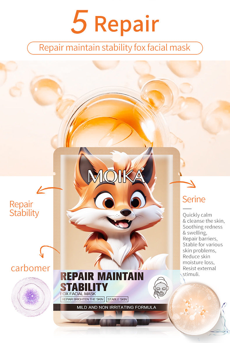 MOIKA Full Pore Shrinking White Tiger Mask Hydrating3D Animal Quality Oil Control Moisturizing Skin Care