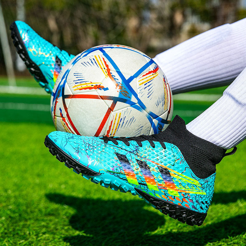 New high-top soccer shoes for men and women AG Spike TF Broken Nail Youth Student Grassland Competition Training Shoes