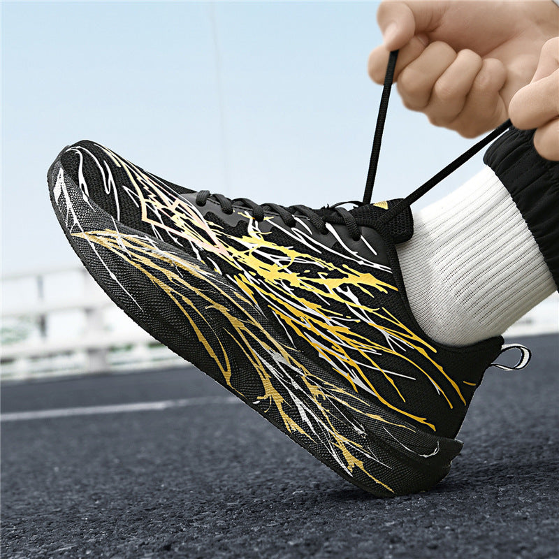 Zhi Jing5Generation pro Full-length Carbon Plate Casual Versatile Running Shoes for Teenagers Professional Lightweight Breathable Shock-absorbing Sports Shoes