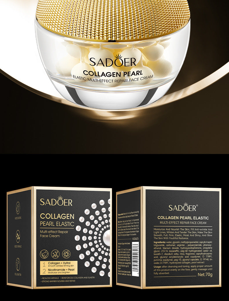 Full English Pearl Cream70g SADOER Collagen Hydrating Moisturizing Cream  Foreign Trade Wholesale