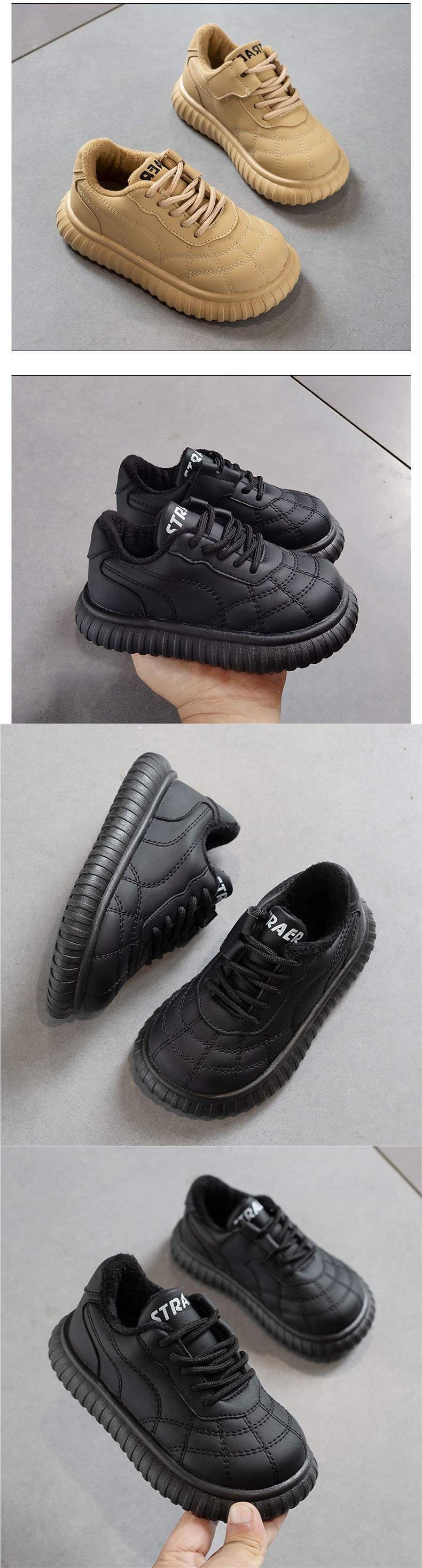 Children's casual shoes2025Autumn and Winter Fleece-Lined Soft Sole Non-Slip Girls' Cotton Shoes Baby Warm Shoes Versatile Boys' Shoes