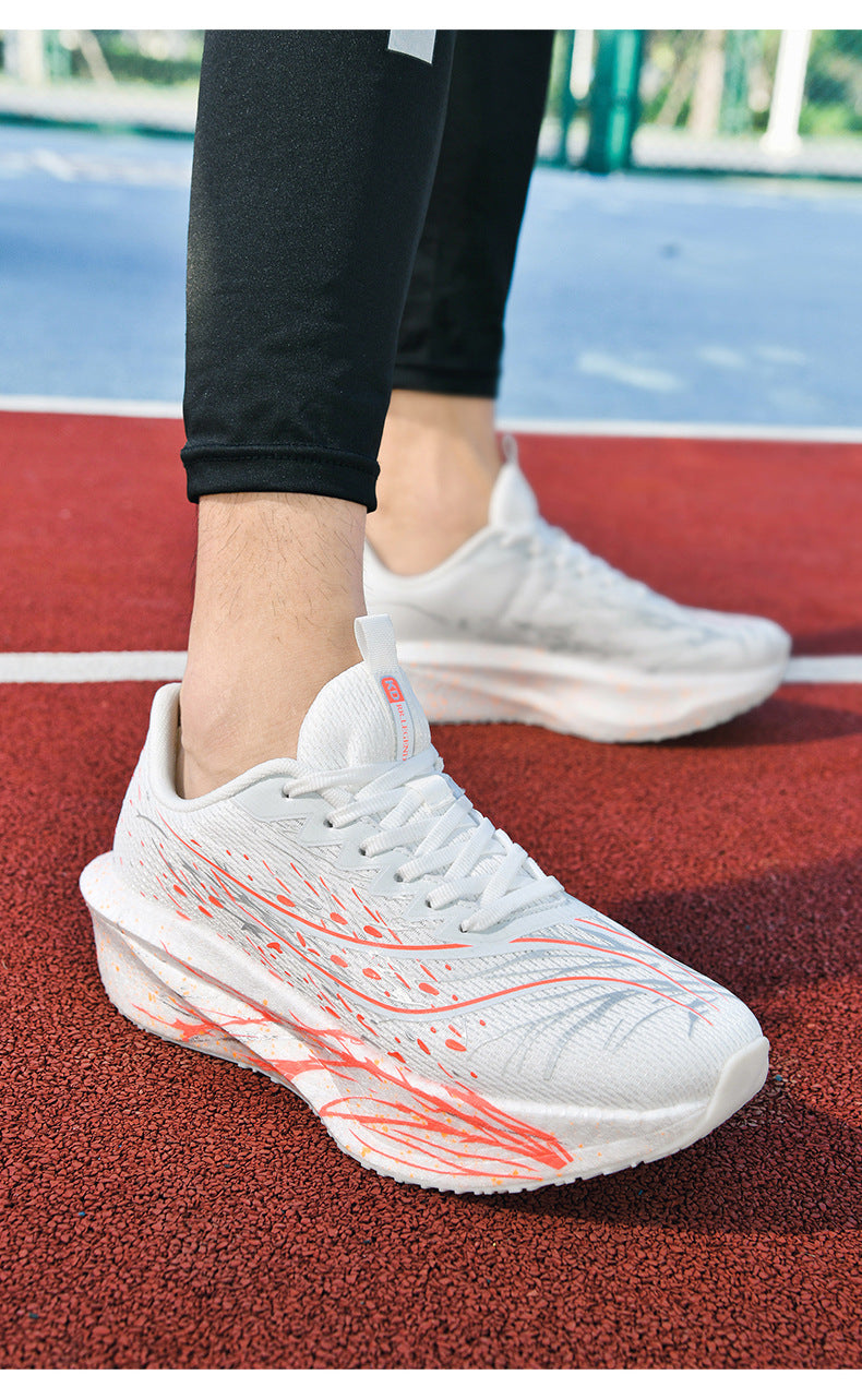 2025New Ultra-Light Shock-Absorbing Soft Sole Sports Shoes for Men and Women, Versatile, Wear-Resistant, Non-Slip, Racing Carbon Plate Running Shoes