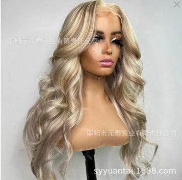 Highlight Honey Blonde Loose Wave Lace Front Wigs for Women