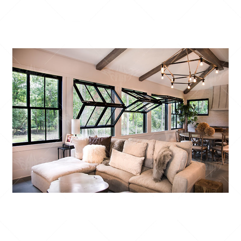 Modern Design Folding Windows Aluminum Sliding Windproof Aluminum Bi Fold Window Home/Project Use Tempered Glass Window