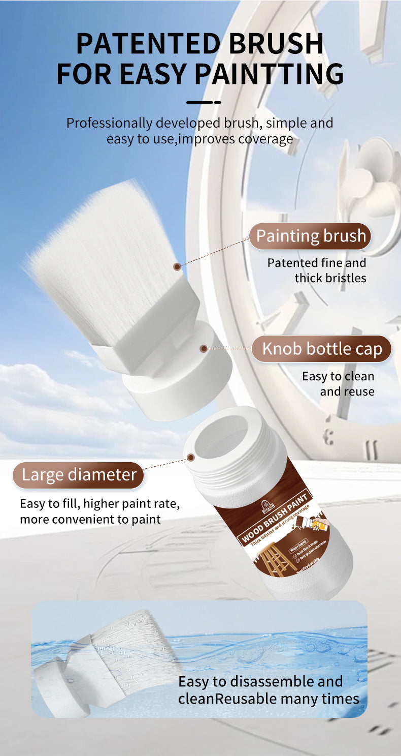New Product Brush Paint Water-Based Wood Paint Furniture Renovation Bedside Table Wood Coating Paint Renovation Magic Tool