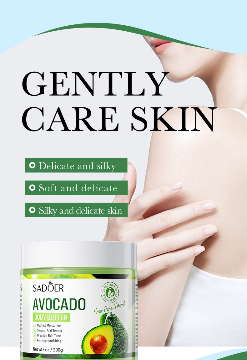 Full English Plant Body Lotion SADOER Avocado Moisturizing Rose Butter Body Lotion  Wholesale