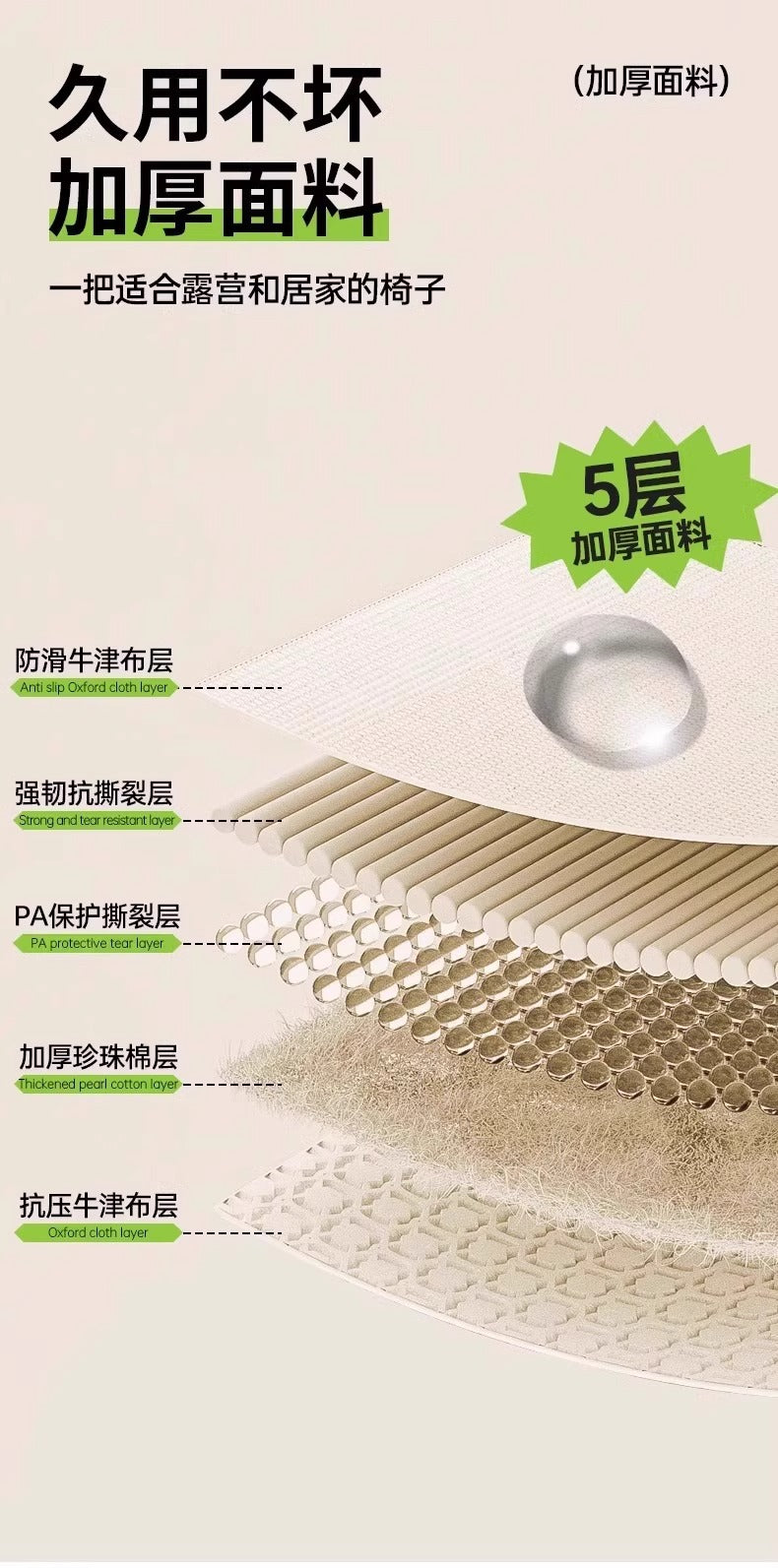 Camping Folding Chair Heightened Moon Chair Adjustable Chair Outdoor Recliner Fishing Picnic High Back Stable