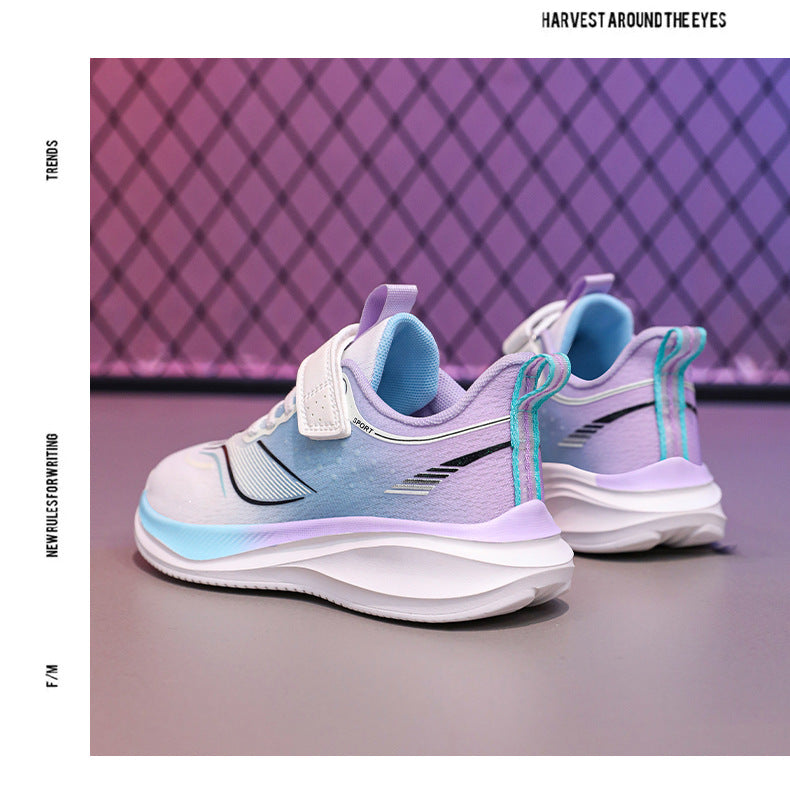 Children's Ultra-light Shock-absorbing Anti-slip Running Shoes Spring and Summer Medium and Large Children's Mesh Breathable Sports Shoes Children's Shoes Breathable Shock-absorbing